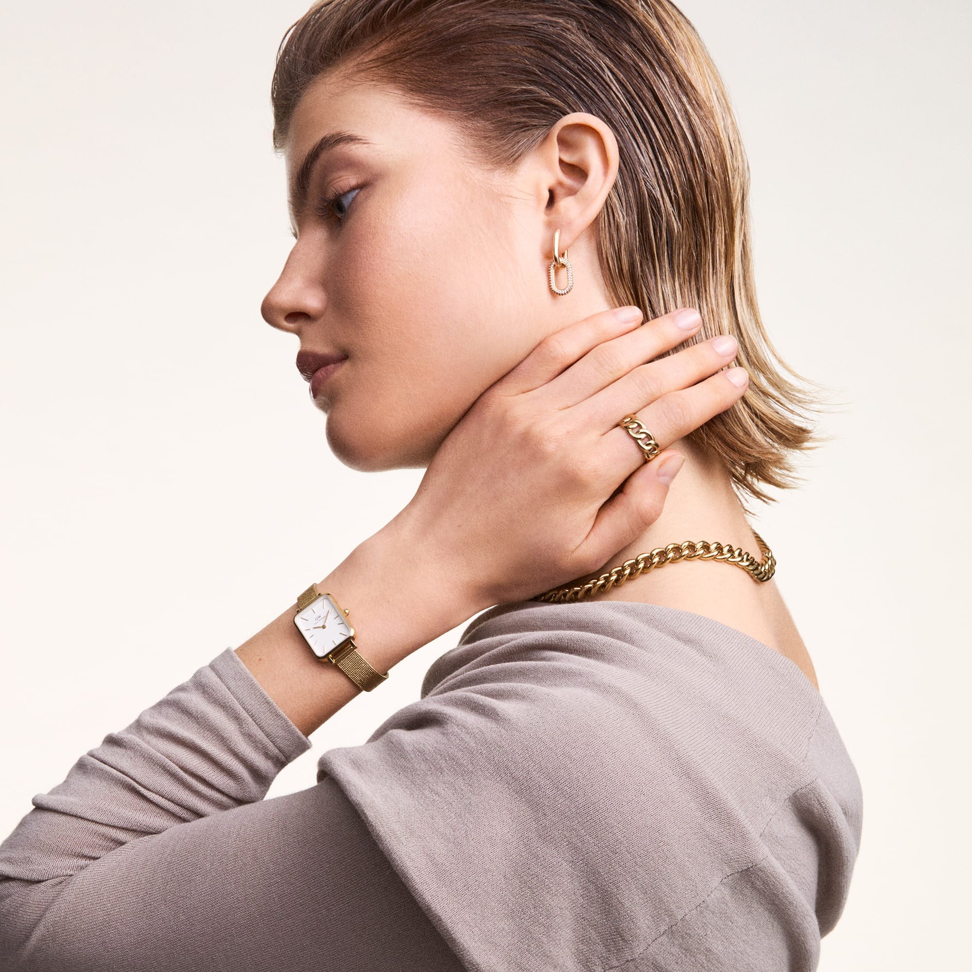 Daniel Wellington – Quadro Pressed Evergold – 20 x 26 mm