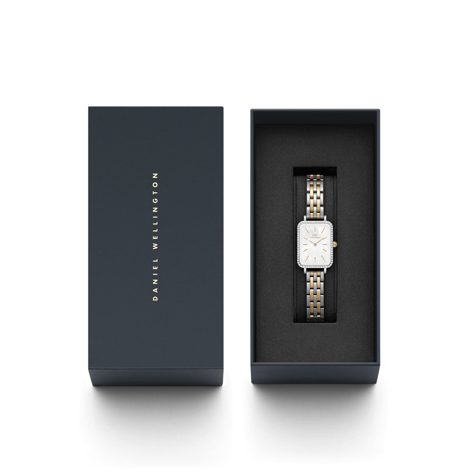 Daniel Wellington – Quadro Lumine Bezel 5-Link Two-Tone MOP