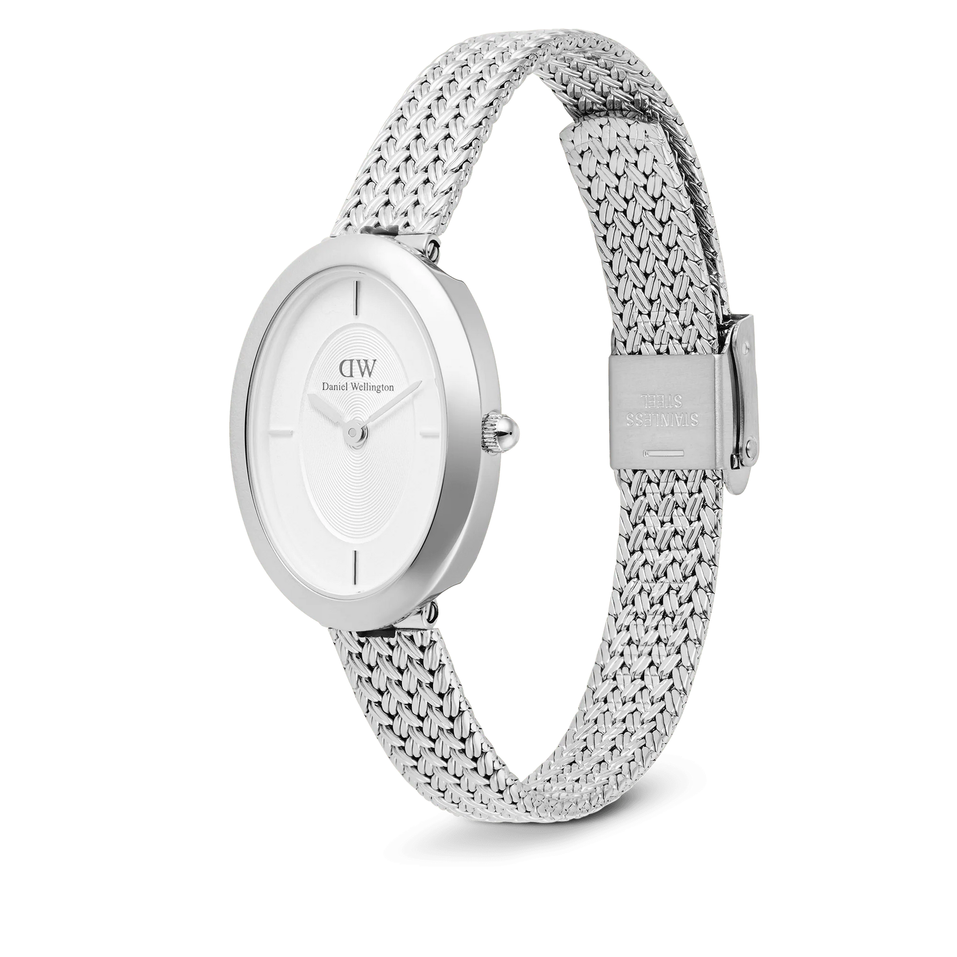 Daniel Wellington - Juliette Braided Mesh White Sunray Silver - 20x26mm