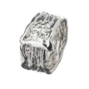 Silfur hringur Eldur og Ís