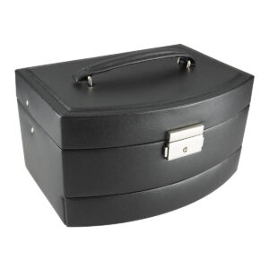 Svart skartgripaskrín með skúffum