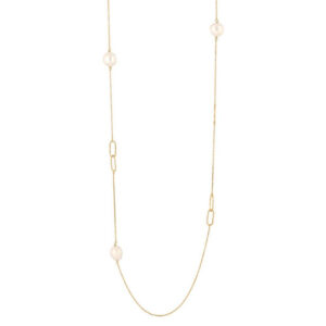 Silfur hálskeðja gylluð