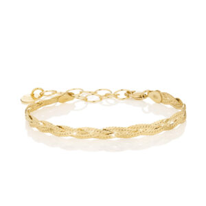 BY•L – FOSSFLÉTTA ARMBAND – GYLLT