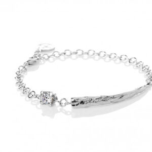 Silfurarmband eldur og ís dropi