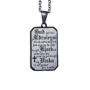 Hálsmen - Stál - Æðruleysisbæn