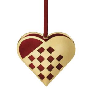 Jólahjarta - Gyllað - 10 cm