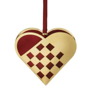 Jólahjarta - Gyllað - 15 cm
