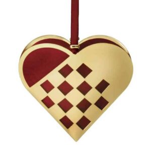 Jólahjarta - Gyllað - 20 cm