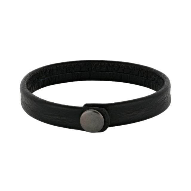 SVART LEÐURARMBAND