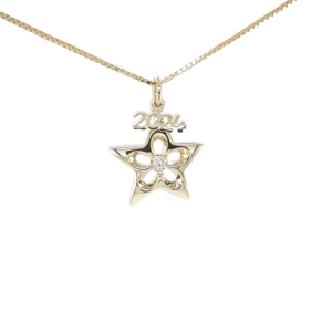 14 KT GULL HÁLSMEN – STÚDENTASTJARNA