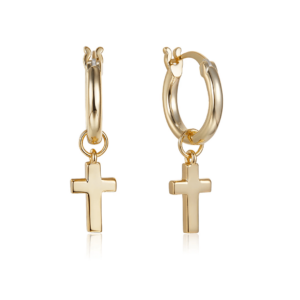 HOOP TINY CROSS – EYRNALOKKAR – VERA DESIGN