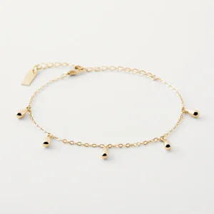 BY LOVISA - Stilla armband 5 dropar - gyllt