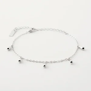 BY LOVISA - Stilla armband 5 dropar - rhodium