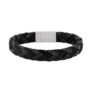 SVART LEÐURARMBAND
