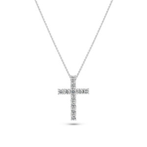 Sif Jakobs – Hálsmen Alba Croce – 14 kt gull – Lab grown demantar - SÉRPÖNTUN