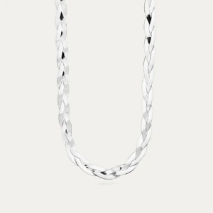 BY•L – FOSSFLÉTTA MIRROR HÁLSFESTI - RHODIUM