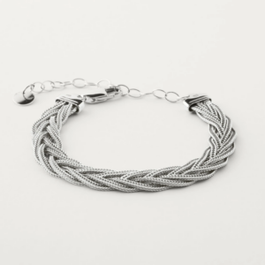 BY•L – FISKIFLÉTTA HERRAR ARMBAND BREITT - RHODIUM