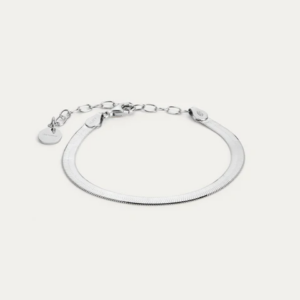 BY•L – HRYGG MIRROR ARMBAND BREITT - RHODIUM