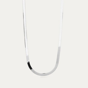 BY•L – HRYGG MIRROR HÁLSFESTI BREIÐ - RHODIUM