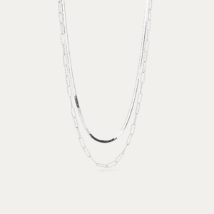 BY•L – FROST HÁLSFESTI TVÖFÖLD - RHODIUM