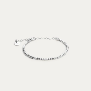 BY•L – CUBE ARMBAND KUBBAR - RHODIUM