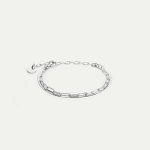 BY•L – FROST ARMBAND TVÖFALT - RHODIUM