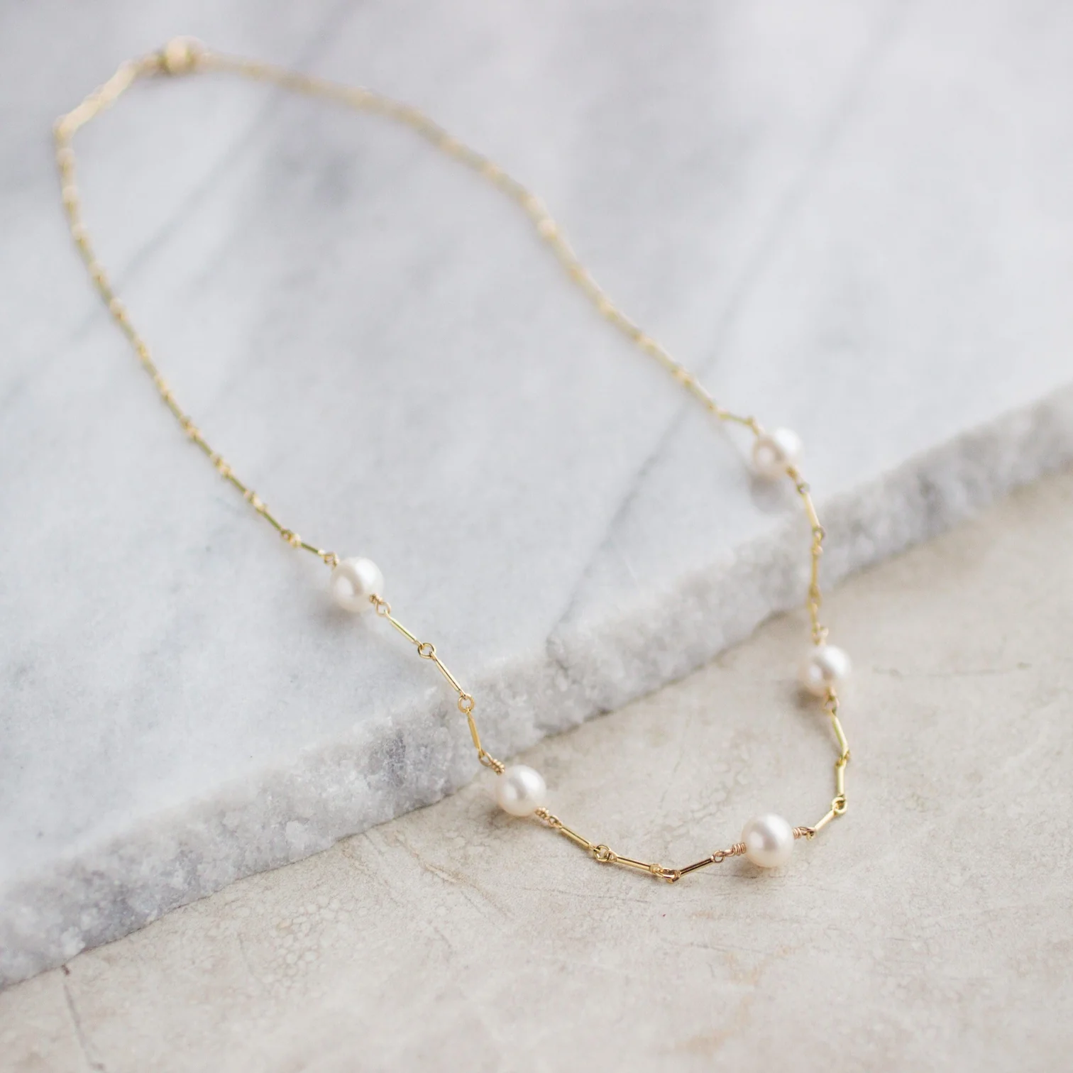 Pearl & Link Necklace - Image 3