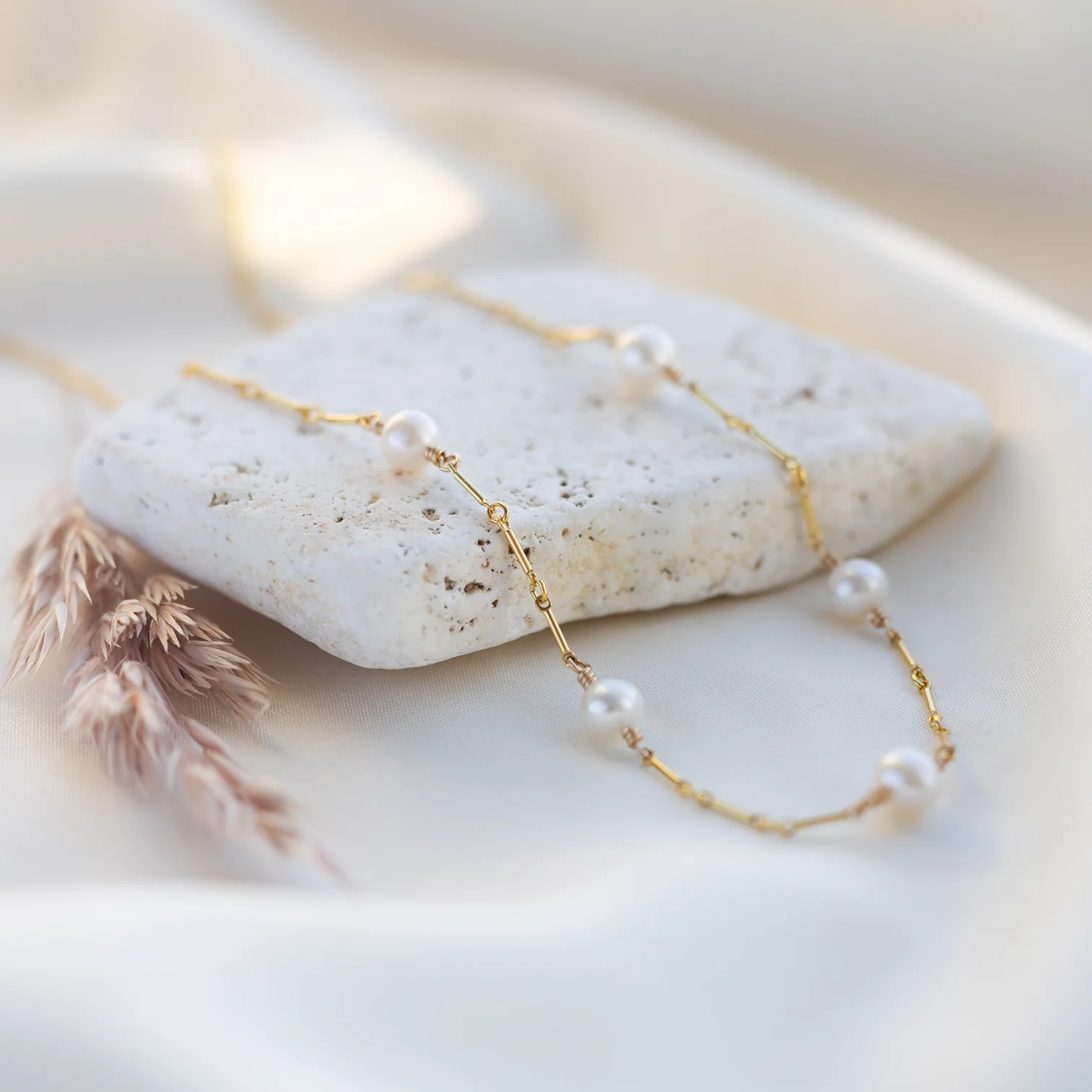 Pearl & Link Necklace - Image 2