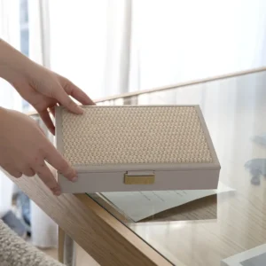 STACKERS GRÁTT LOK m/mynstri