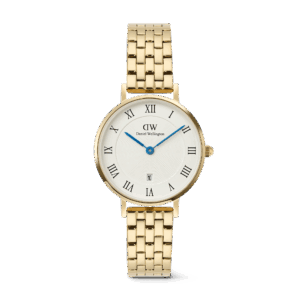 Daniel Wellington – Petite Roman Numerals Date 5-link Gold – 28 mm