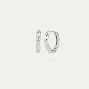 BY•L – Örkörk eyrnalokkar 20mm hoops - rhodium