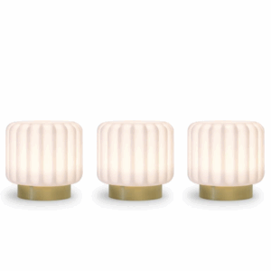 Led Borðlampi – 3 STK - Hvítur