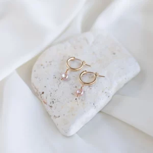 Pink Lily Pearl Huggies