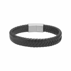 SVART LEÐURARMBAND