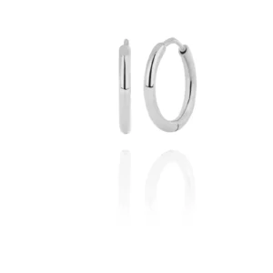 Steel Hoops Charm Earrings (stál)