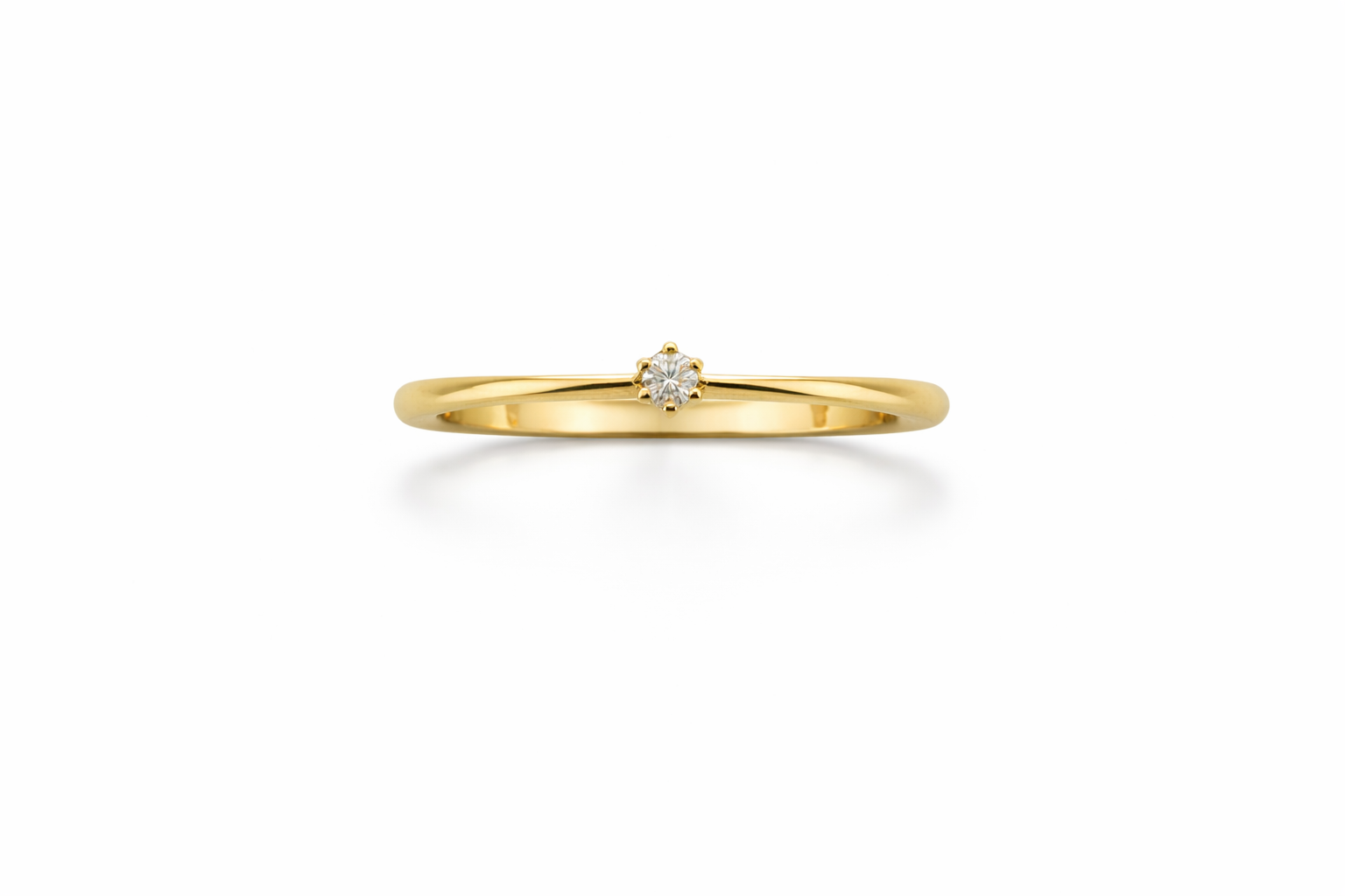 GULLHRINGUR – 14 KT – DEM 0,05 ct